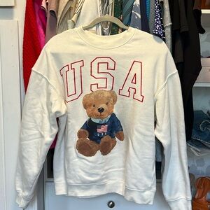 Grayson threads target USA teddy bear sweatshirt